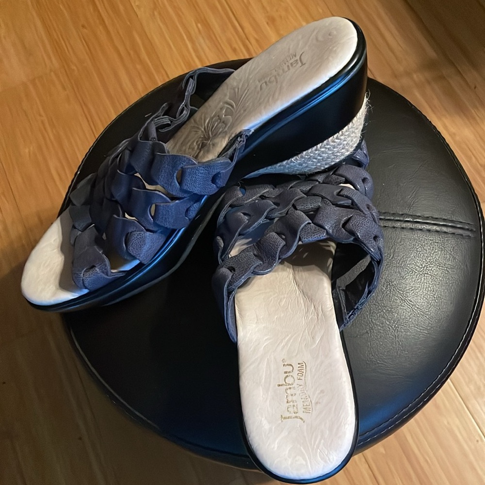 Jambu Women's Blue Woven Sandals 9.5